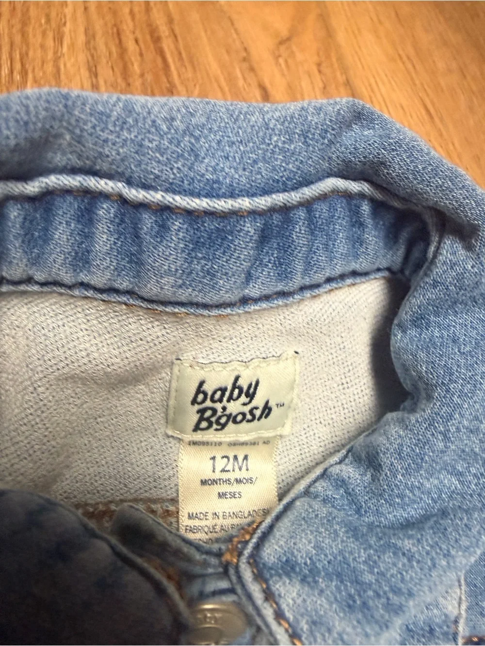 Baby B’gosh by Carter’s Denim Jacket 12M Medium Wash‎ Snap Front Classic Baby